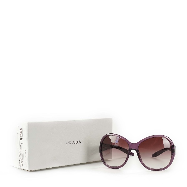 Prada - Purple Acetate Frame Oversized Tinted Sunglasses